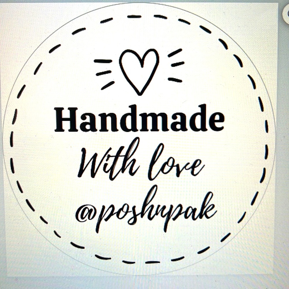 100 CUSTOM HAND MADE WITH LOVE STICKERS with your Closet name